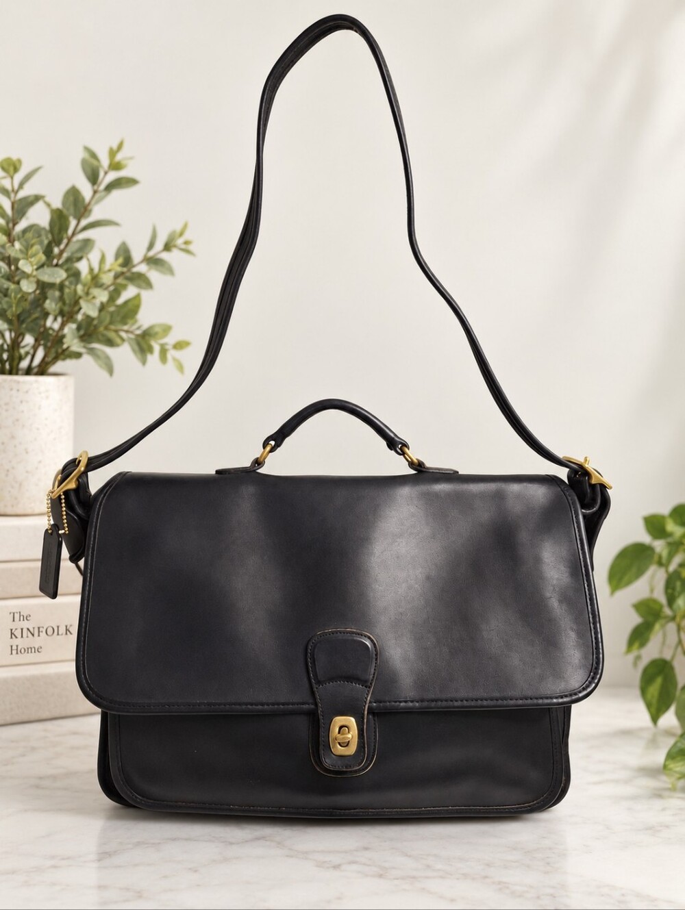 Coach Vintage Metropolitan  Black Leather Briefcase 5180